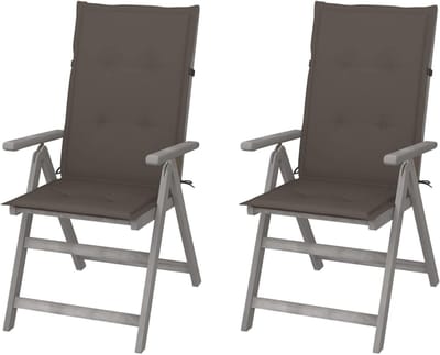 Tuinstoelen set - Buitenstoelen met kussens - Genieten van de tuin - 5 standen verstelbaar