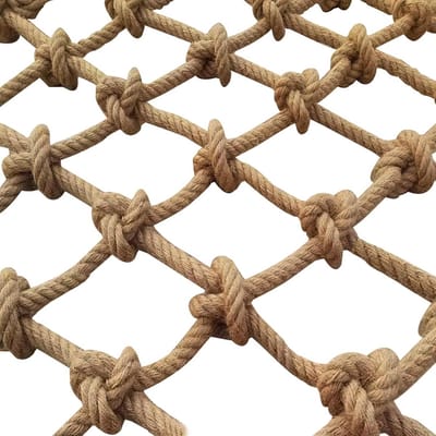 Veiligheidsnet van Hennep Touw voor Kinderen, Balkon en Trap - Anti-val Net (2 x 3 m)