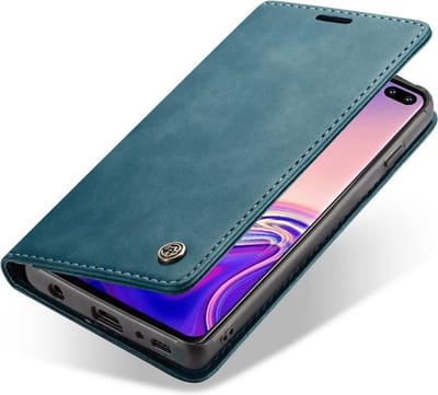 CaseMe Book Case - Geschikt voor Samsung Galaxy S10 Hoesje - Blauw