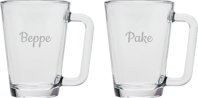 Gegraveerde theeglas 26cl Pake & Beppe