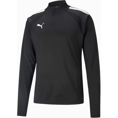PUMA teamLIGA 1/4 Zip Top Heren sportshirt - Smoked Pearl-Puma White