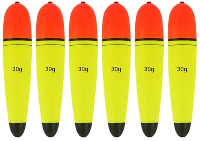 Dailygoods- Meerval Dobbers 6 Stks - Waterdichte EVA - Hoge Zichtbaarheid - Slip Bobbers - Visserij Rig - Corrosiebestendig - Vissersfloat