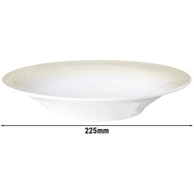 (6 stuks) SELTMANN WEIDEN Bord - diep - Ø 230mm - Zandbeige