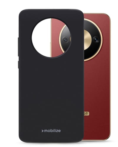 Mobilize Hoesje geschikt voor HONOR Magic 8 Lite Telefoonhoesje Flexibel TPU | Mobilize Rubber Gelly Backcover | Magic 8 Lite Case | Back Cover - Zwart