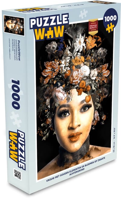 Puzzel Vrouw - Bloemen - Make up - Legpuzzel - Puzzel 1000 stukjes volwassenen
