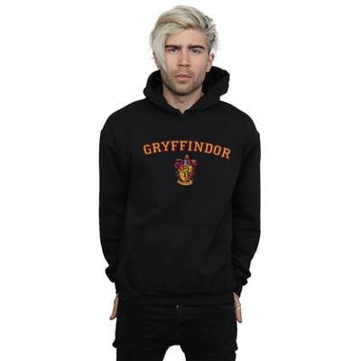 Harry Potter Heren Gryffindor Crest Hoodie (Zwart)