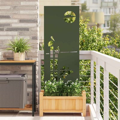 vidaXL - Tuin - Privacy - Scherm - Olijfgroen - 50 - x - 140 - cm - Koudgewalst - staal