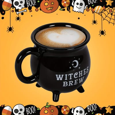 1 stuks, Heksenbrouwsel Koffiemok, 350ml/ 11.8oz Keramische Koffiekopjes, Waterbekers, Zomer Winter Drinkgerei, Verjaardagscadeaus 350ml black