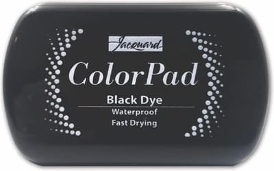 Jacquard stempelkussen Black Dye premium inkt voor knutselen en hobby.