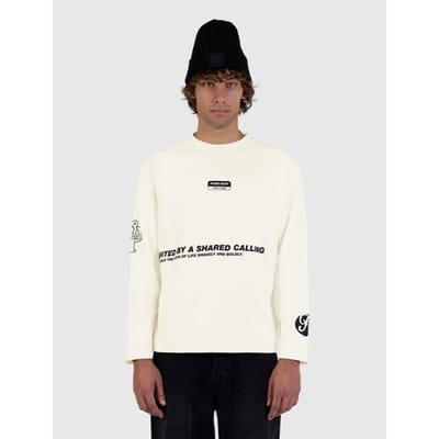 PURE PATH United Longsleeve Polo's & T-shirts Heren - Polo shirt - Creme - Maat XXL