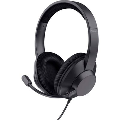 Trust Ayda Max USB ENC Headset - PC Headset - Noise Cancelling Microfoon - Bedraad via USB - Verstelbare Hoofdband - Zwart