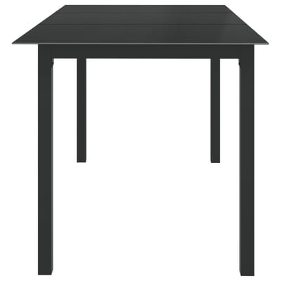 vidaXL - Tuintafel - 150x90x74 - cm - aluminium - en - glas - zwart