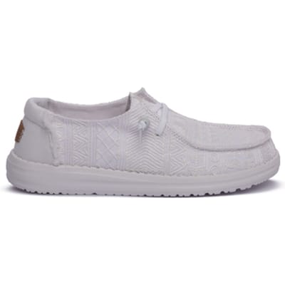 HEYDUDE - Wendy Crochet Lace Dames Instappers White - Maat 38