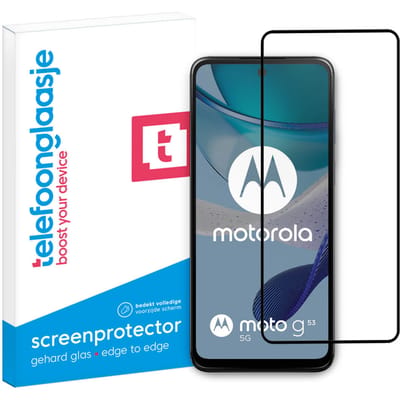 Motorola Moto G53 screenprotector gehard glas Edge to Edge