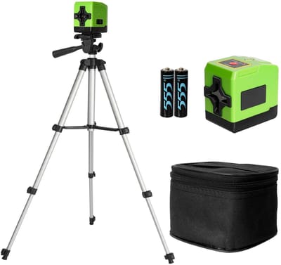 Dailygoods - Cross Line Laser - Laser Levels - Zelfnivellerend - Groen - Niveau Instrument - Geschikt voor Bouwprojecten - 15 m Bereik