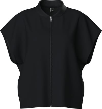 Pieces Lounge vest met rits - Zip sweat vest - Zwart / XS