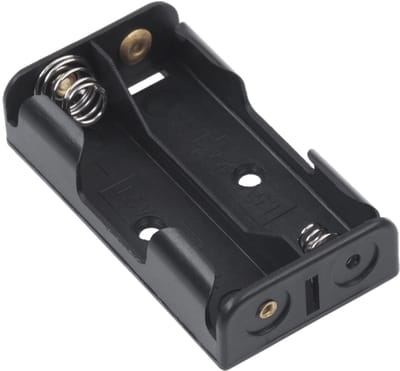 Batterijhouder 2x AA - Plat - Zwart