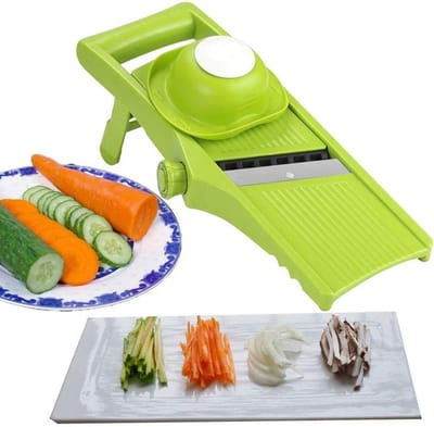 Groenteschaaf - Groen - Handmatig - Roestvrijstalen Messen - Keukengereedschap voor Groenten en Fruit