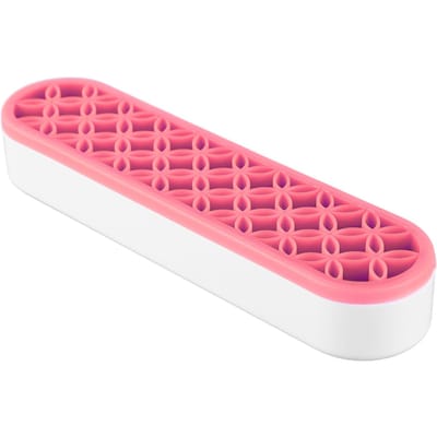 Porte-pinceaux de maquillage en silicone, fentes assorties, léger, durable, stable, support de rangement pour pinceaux pour chambre à coucher rose