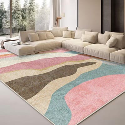 Modern Abstract Tapijt Woonkamer Groot Oppervlak Tapijt Antislip Slaapkamer Garderobe Decoratie Kleed Wasbaar Sofa Salontafel Mat 80*120cm