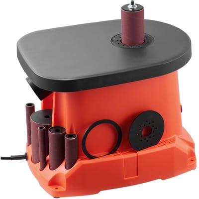 Ponceuse à broche oscillante, Ponceuse à broche de paillasse 2000 tr/min avec 6 manchons (12.776,2 mm), Course de 16 mm et Table en fonte de 397 x 295 mm pour Meubles