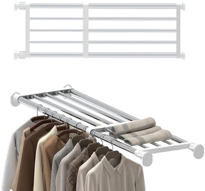 Uitbreidbare Stang Kastsysteem Heavy Duty Kledinghanger Verstelbare DIY Opbergorganizer Schoenenrek