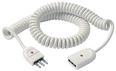 Spiraalverlengsnoer 3G0,75mm 5m Wit - Veilig en Efficiënt