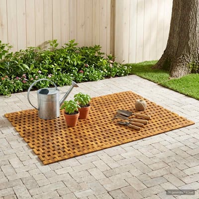 vidaXL - Badmatten - Naturel - 105 - x - 160 - cm - Massief - Acacia - Hout