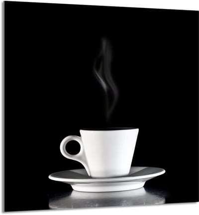 TMK ArtDeko - Glazen Keukenpaneel - 60x65 cm - Koffie - Veelkleurig