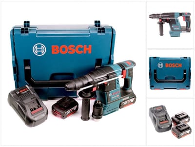Bosch GBH 18V-26 F accu-boorhamer 18V 2,6J borstelloos SDS plus + 2x accu 5,0Ah + snellader + L-Boxx