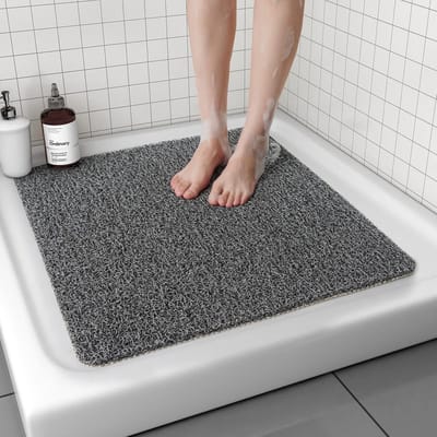 BOTC Douchemat Antislip - Douchemat Antislip voor Douche - 60x60CM - Antislipmat Douche - Donkergrijs