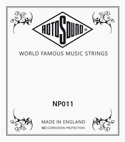 Rotosound NP011 .011 snaar for elektrisch/acoustic guitar, stainless steel