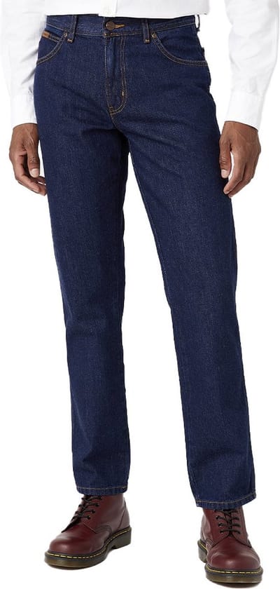 Wrangler Heren Jeans Broeken regular/straight Fit Blauw 48W / 34L Volwassenen