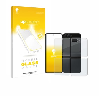 upscreen - Screenprotector voor Samsung Galaxy Z Flip 7 FE (Voor+Achter) - Folie Beschermfolie Beschermglas matte