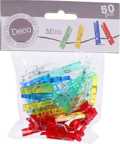 Dailygoods- Wasknijpers Mini 30 mm - Houten Wasknijpers - Kleine Wasknijpers - Wasknijpermandje - Knutselklemmen - Creatieve Decoratie (25 stuks)