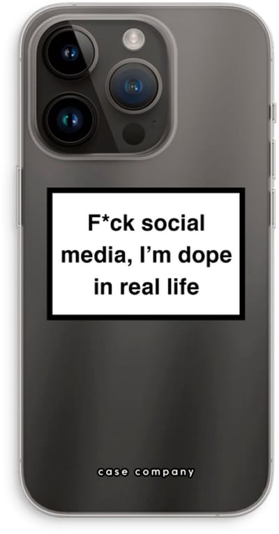Case Company® - Hoesje geschikt voor iPhone 14 Pro hoesje - I'm dope - Soft Cover Telefoonhoesje - Bescherming aan alle Kanten en Schermrand