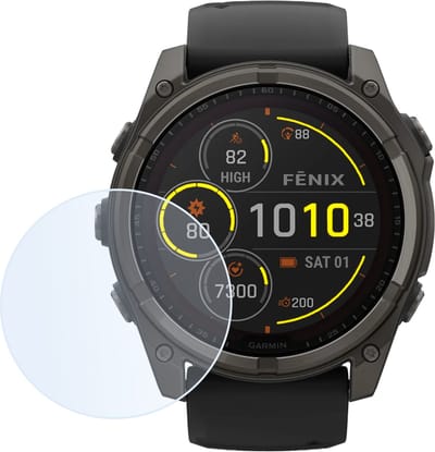Screenprotector Geschikt voor Garmin Fenix 8 Solar (51 mm) Screenprotector Bescherm Glas Screen Protector - Screenprotector Geschikt voor Garmin Fenix 8 Solar Gehard Glas
