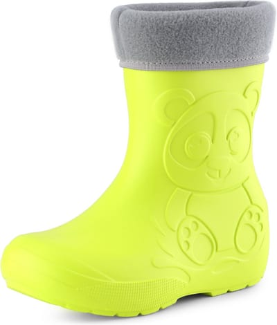 Ladeheid Kinder Regenlaarzen - Thermo Rubberlaarzen Vederlicht - EVA - LA-CA-PandaWinter - Limoen - 32/33