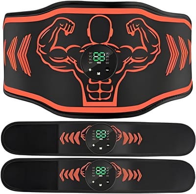 MKSS® Buikspiertrainers Elektrisch - Hometrainer Afvallen - Fitness - Zwart en Oranje