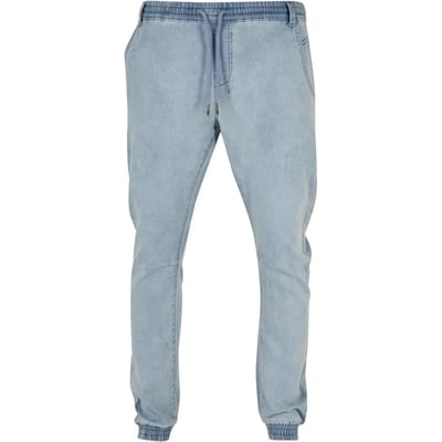 Urban Classics - Knitted Denim lighter washed Heren joggingbroek - M - Zwart