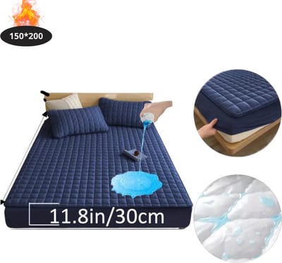 Nivard Waterdicht Hoeslaken - Beddengoed - Fitted Sheet - Bed - Donkerblauw 150x290