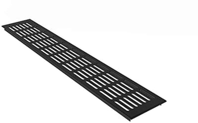 Ventilatierooster Aluminium 100mm x 300mm in Zwart - RAL 9005
