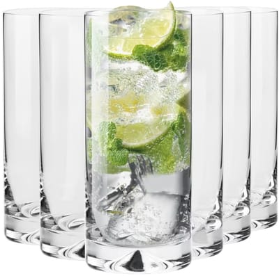 KROSNO | Waterglazen | Set van 6 stuks - 300 ml | Loodvrij kristalglas | Mixology collectie | Sapglazen en Andere Drankglazen, Ideaal voor Thuis, Restaurants en Feestjes | Vaatwasmachinebestendig