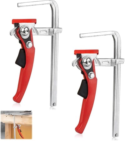 Schroefklemmen Set - Geleiderail Klemmen - Werkstuk Opspanning - Volledig Staal - 160x60 mm - Rood