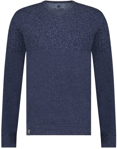 Fellows United Pullover V-neck Structure Knit Navy (32.1103 - 110)