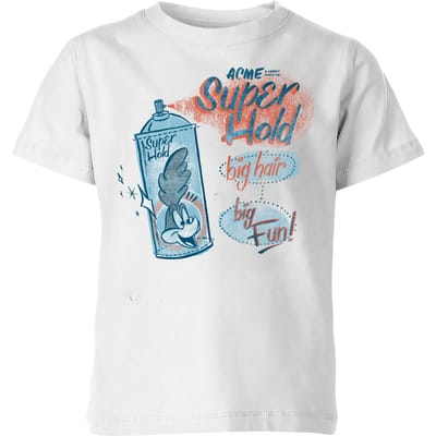 Looney Tunes ACME Super Hold Kids' T-Shirt - White - 98/104 (3-4 jaar)