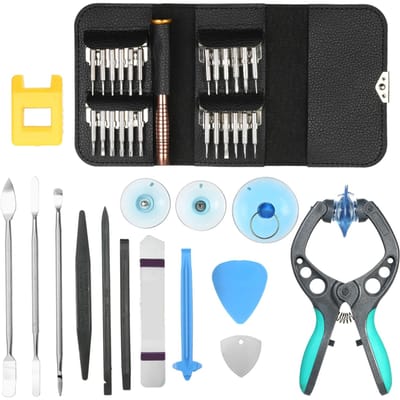 DIY 39 in 1 Mobiele telefoon Schermopenertang Reparatiegereedschapset Schroevendraaier Pry Demonteren zwart