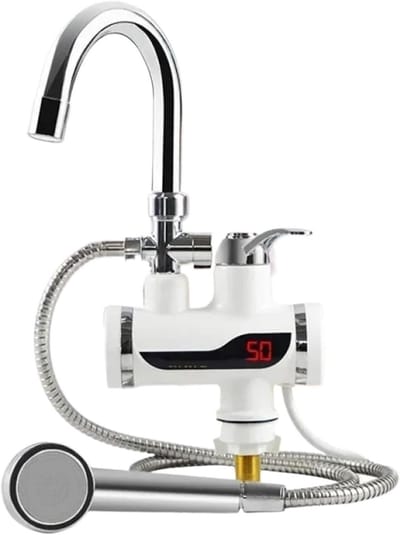 Warmwaterkraan Keuken - Direct Verwarming - Snel Warm Water - Met Douchekop - Thermostatisch - Universeel