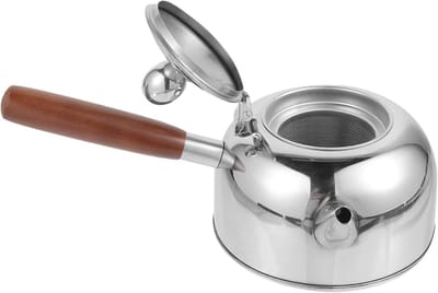 Rvs Waterkoker - Theepot Camping - Water Koken - Met Infuser - 680ml - Zilver
