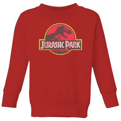 Jurassic Park Logo Vintage Kids' Sweatshirt - Red - 98/104 (3-4 jaar)